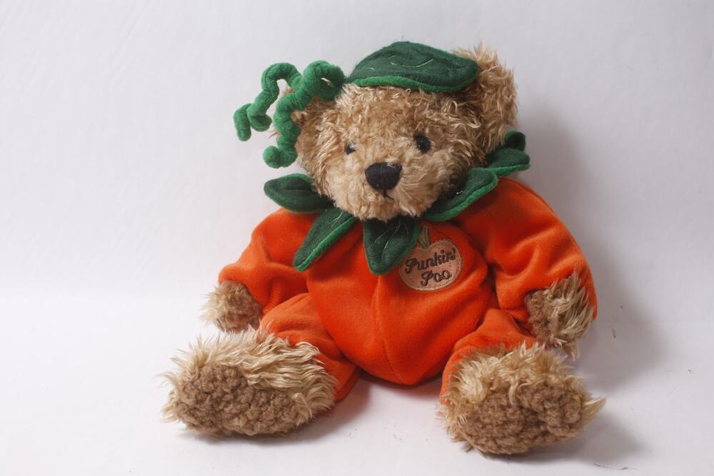 Punkin' Poo Teddy Bear Plush by First & Main Halloween Decor ~ 260914-WH 1388